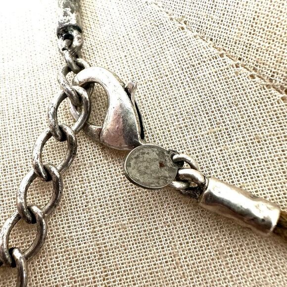 Chico's Luisa blue abalone multi strand statement necklace - Picture 5 of 13